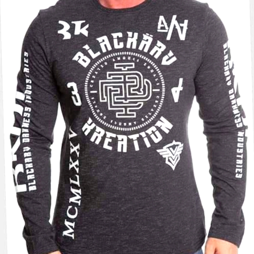Blackarv Québec designer long sleeve shirt charcoal XXL